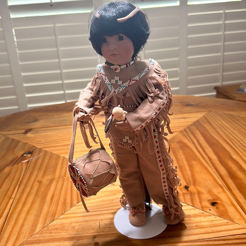 Native American Porcelain Doll